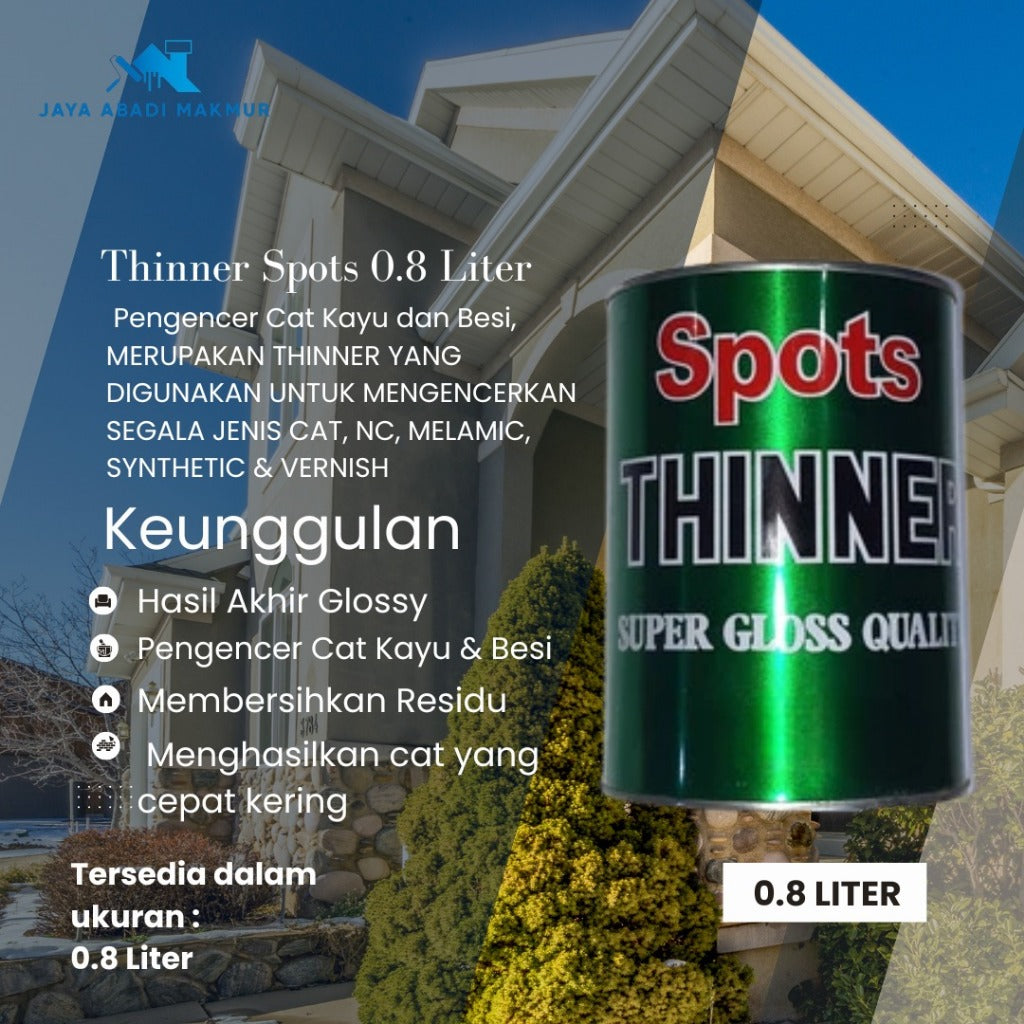 Thinner Spots 0.8 Liter / Pengencer Cat Kayu dan Besi