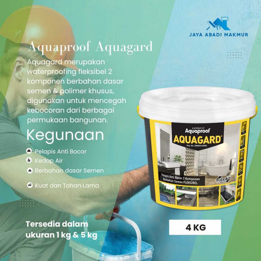 Aquaproof Aquagard / Pelapis Anti Bocor 2 Komponen Berbahan Dasar Semen