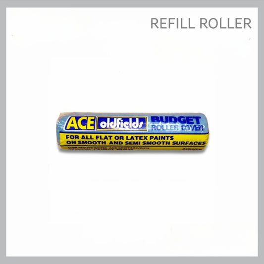 Ace Oldfields Budget Roller Set 230mm 9 Inch - Kuas Roll Cat Tembok & Plafon Original - Hasil Halus Anti Garis