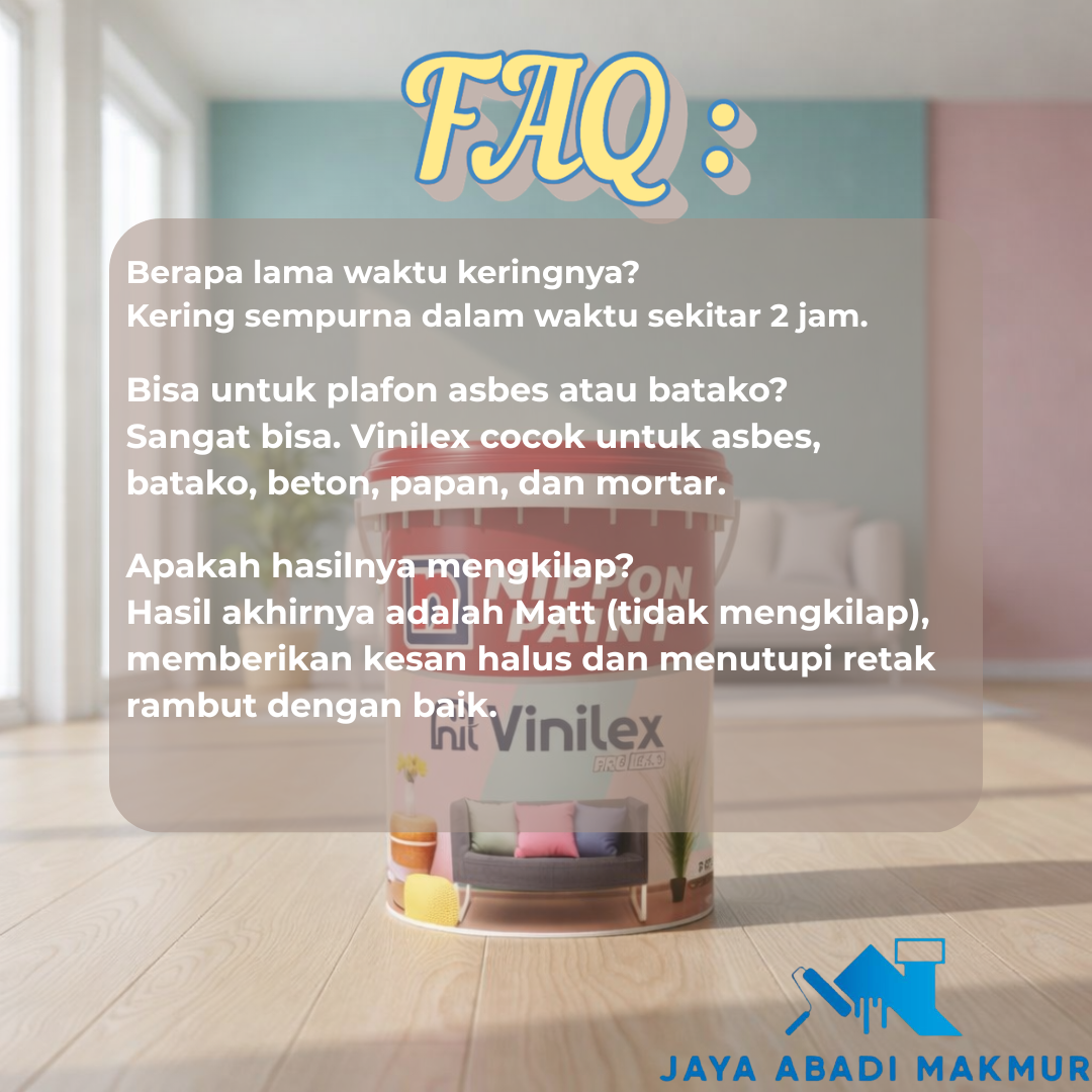 Nippon Paint Vinilex PRO 1000 20 kg Cat Tembok Interior Harga Ekonomis (ET 1)