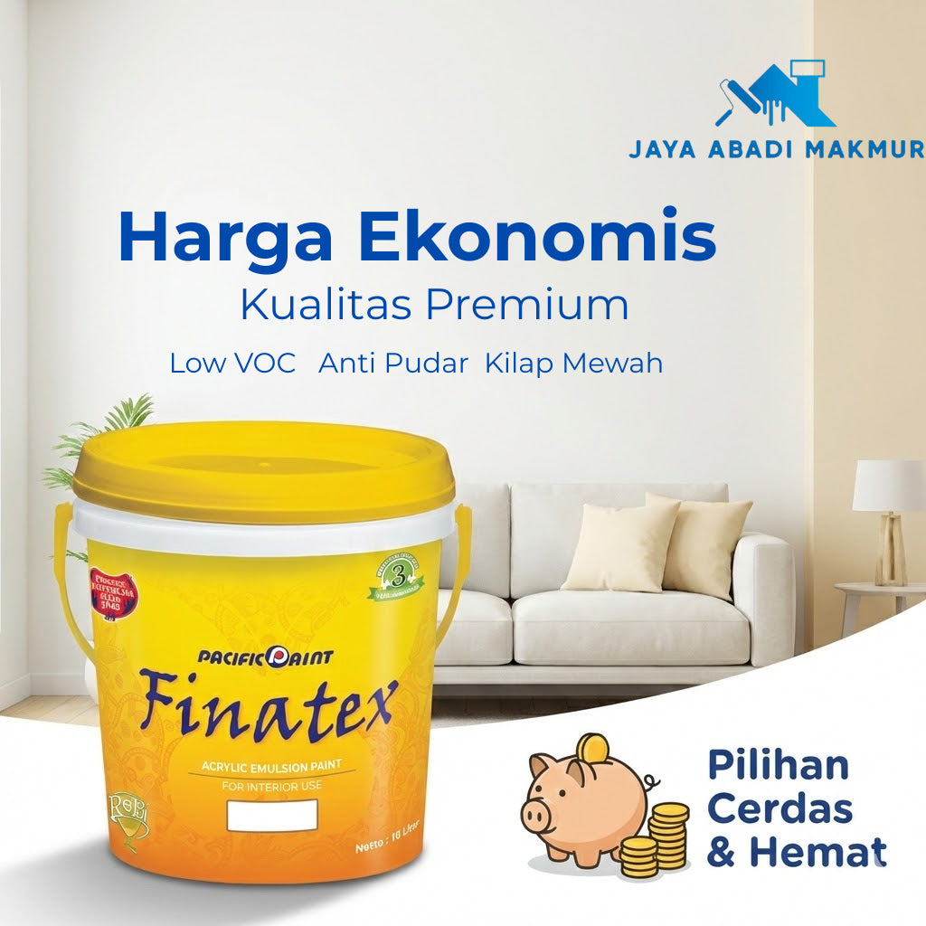 Pacifc Paint FINATEX Cat Tembok Interior 22 kg - Anti Pudar Low VOC Cat Dinding Interior