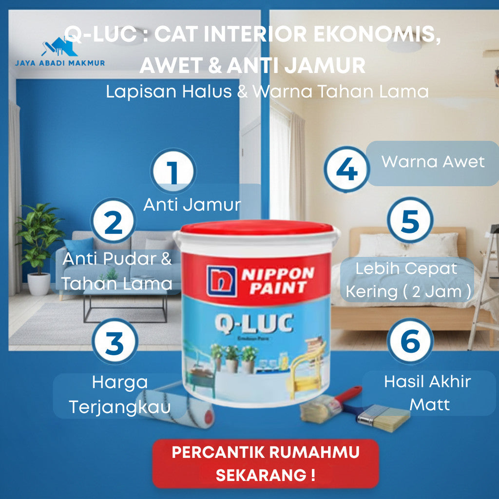 Nippon Paint Q-LUC 4.5 kg / Cat Tembok Interior Harga Ekonomis