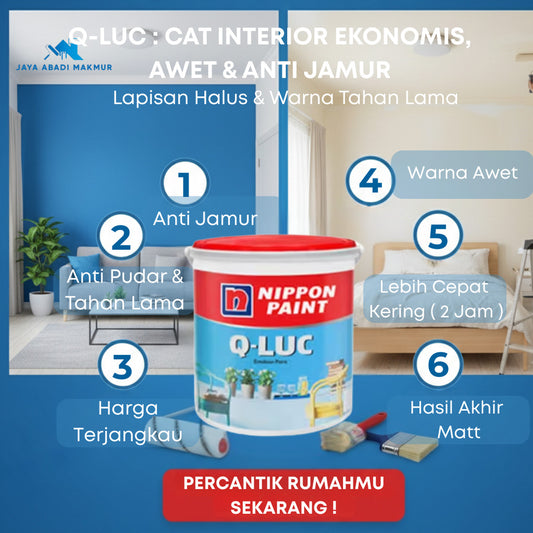 Nippon Paint Q-LUC 4.5 kg / Cat Tembok Interior Harga Ekonomis