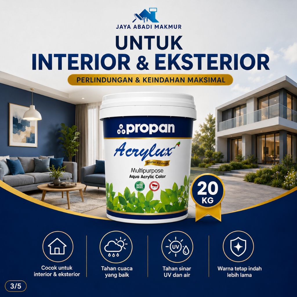 Propan Acrylux AAC 955 Gloss 20 kg / Cat Duco Waterbased / Warna Custom / Propan Tinting