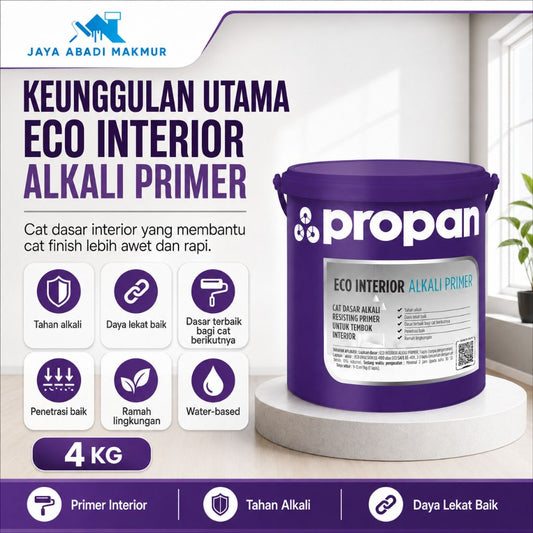 Propan Eco Interior Alkali Primer 4 KG Cat Dasar Tembok Dalam Rumah Anti Alkali