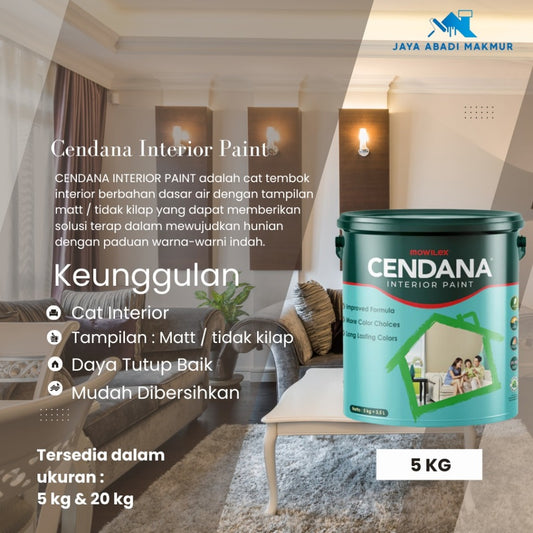 Mowilex Cendana Interior Paint 5 kg / Cat Tembok Interior / Warna Ready Pack