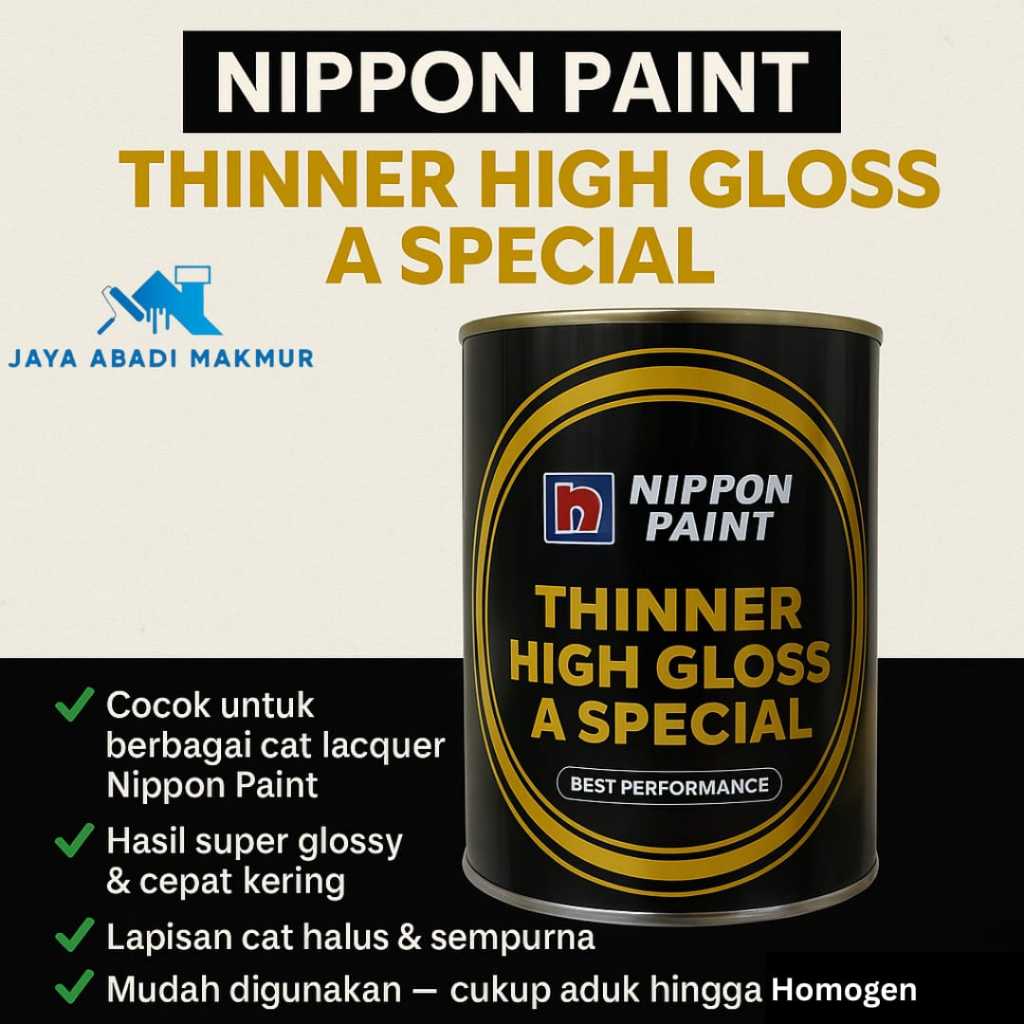 Nippon Paint Thinner High Gloss A Special 1 Liter / Pengencer Cat Kayu dan Besi