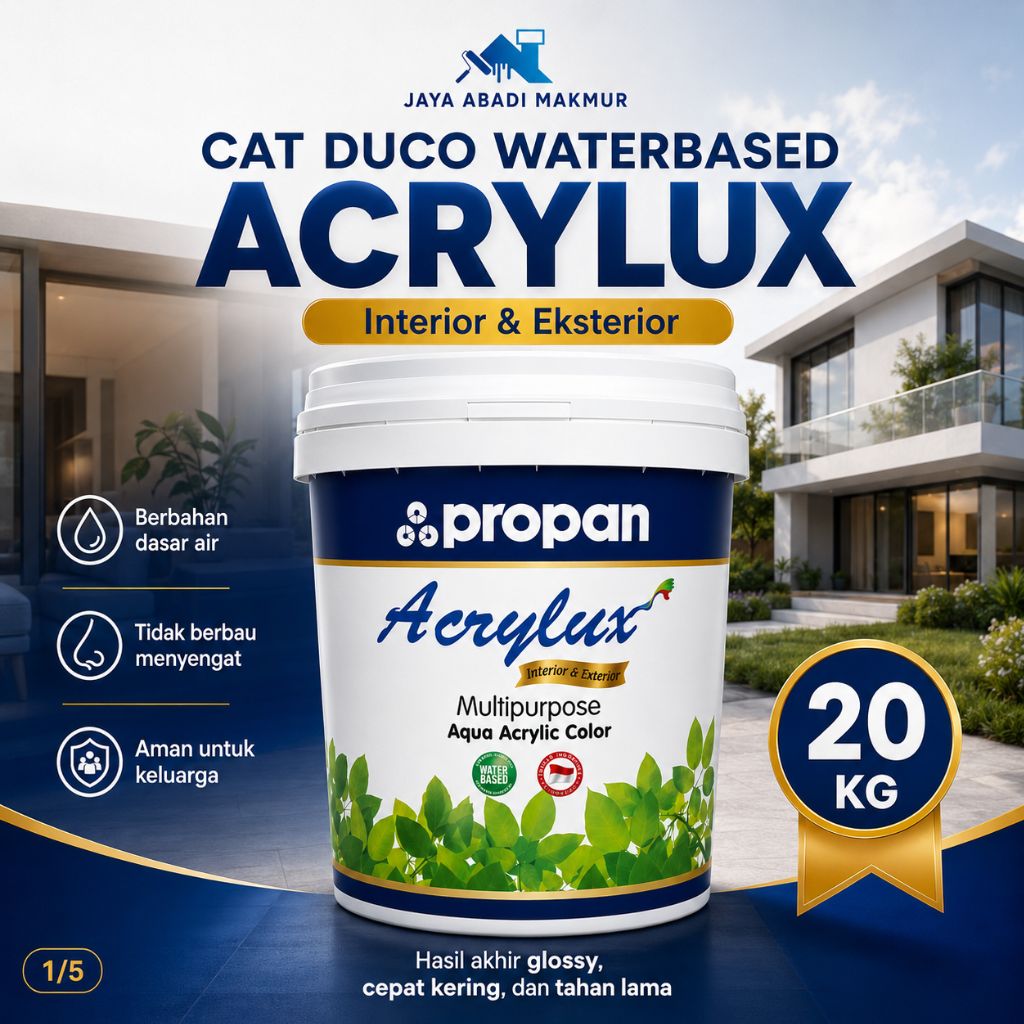 Propan Acrylux AAC 955 Gloss 20 kg / Cat Duco Waterbased / Warna Custom / Propan Tinting