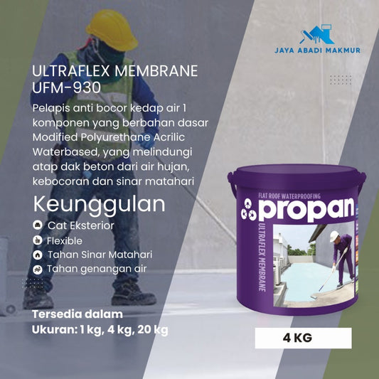 Propan Ultraflex Membrane UFM-930 4 kg Warna Light Grey / Cat Pelapis Dak Anti Bocor