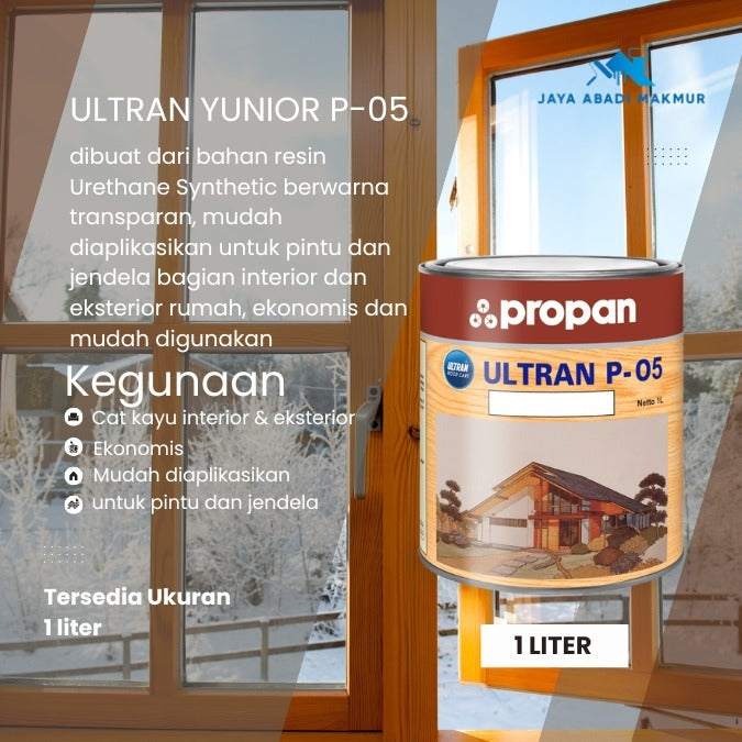 Propan Ultran Yunior P-05 1 Liter / Cat Politur Kayu Interior dan Eksterior