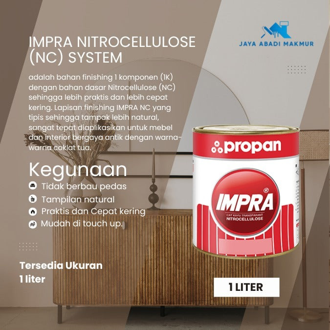 Propan Impra Nitrocellulose (NC) System 1 Liter / Cat Kayu – Jaya Abadi ...