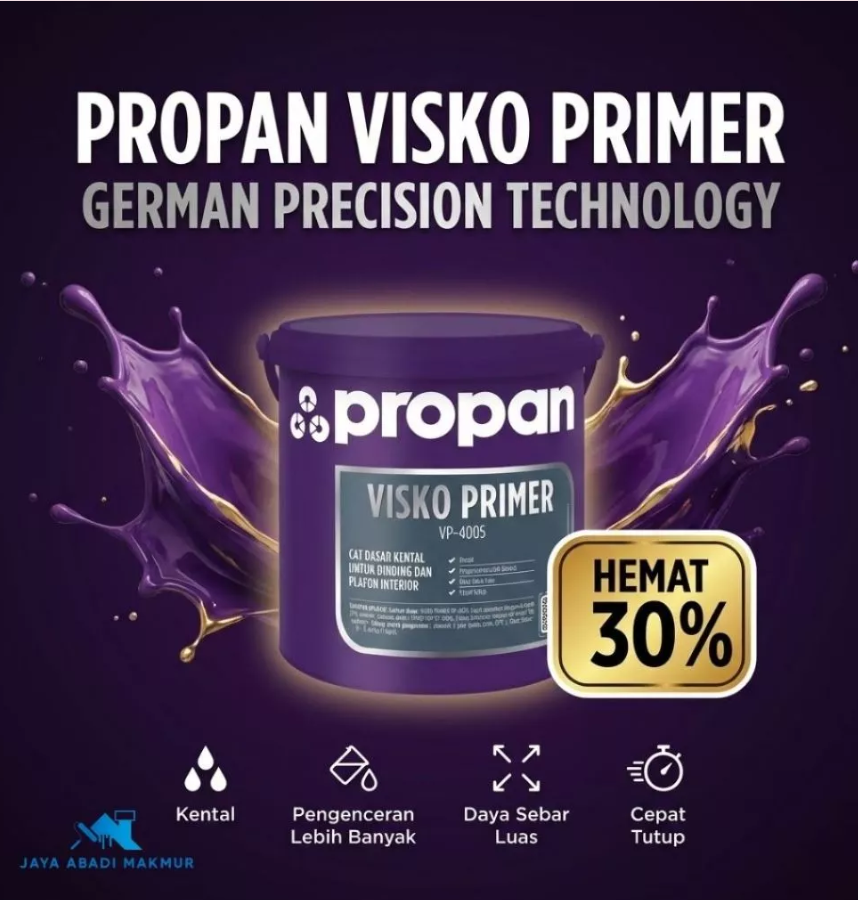 Propan Visko Primer VP-4005 21 kg Cat Dasar Interior Kental - Teknologi Jerman RPS - Spesialis Dinding & Plafon