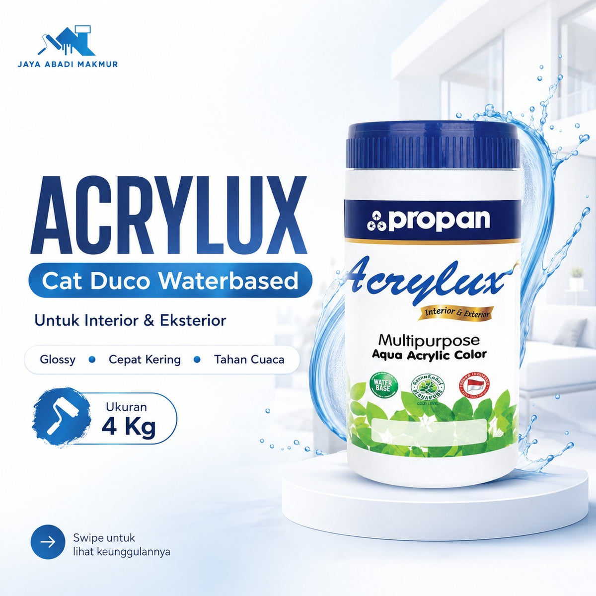 Propan Acrylux AAC 955  4kg - Cat Tembok Eksterior Katalog Propan 1232 Colour Fashion - Et 1