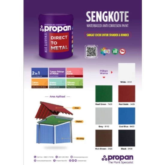 Propan Sengkote 950 1 Liter / Cat Metal Galvanis