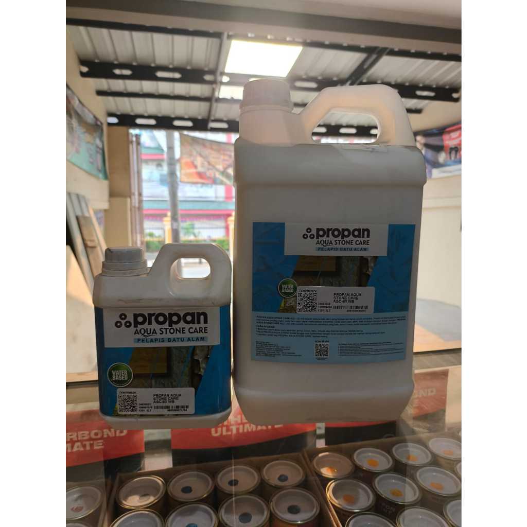 PROPAN Aqua Stone Care ASC-60 WB (1L) Cat Pelapis Batu Alam Putih Anti Kuning & Lumut - Water Based Coating Clear Natural
