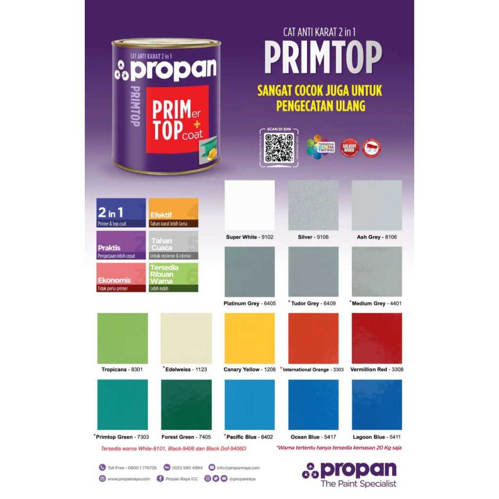 Propan Primtop 88 Gloss 1 kg / Custom Tinting / Propan Primtop Katalog