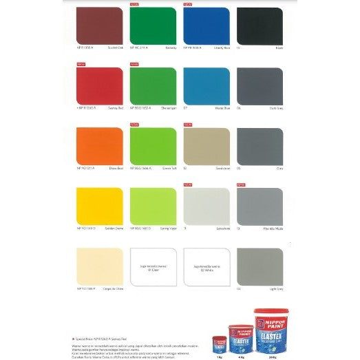 Nippon Paint Elastex Waterproof 3 in 1 1 kg / Cat Pelapis Anti Bocor / Warna Ready Pack