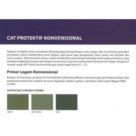 Nippon Paint Zinc Chromate Primer 1 kg / Cat Meni Besi Anti Korosif