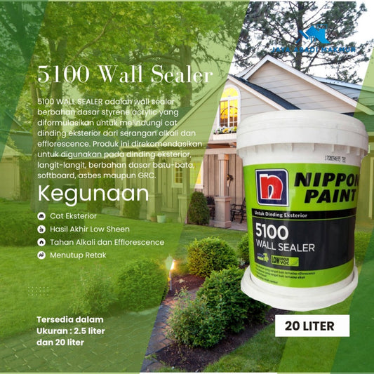 Nippon Paint Wall Sealer 5100 20 Liter / Cat Dasar Alkali Tembok Exterior