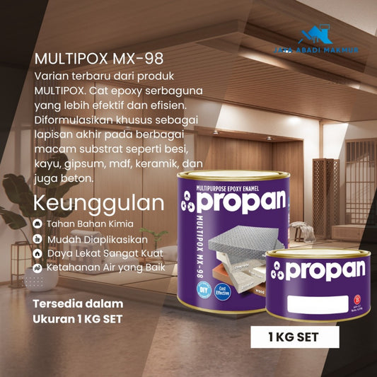 Propan MULTIPOX MX-98 Cat Epoxy Serbaguna Anti Jamur & Kimia - Set 1kg