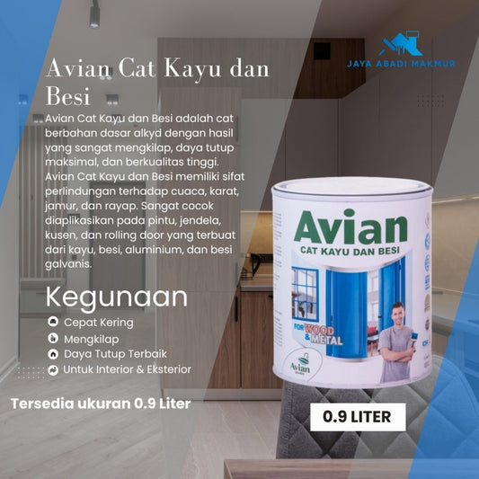 Avian Cat Kayu dan Besi 0.9 Liter / Warna Ready Pack