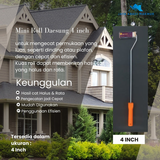 Mini Roll Daesung 4 inch / Mini Roll Cat Minyak dan Cat Air