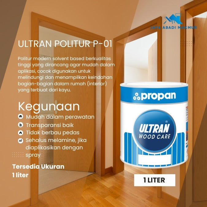 Propan Ultran Politur P-01 1 Liter / Cat Politur Kayu Interior