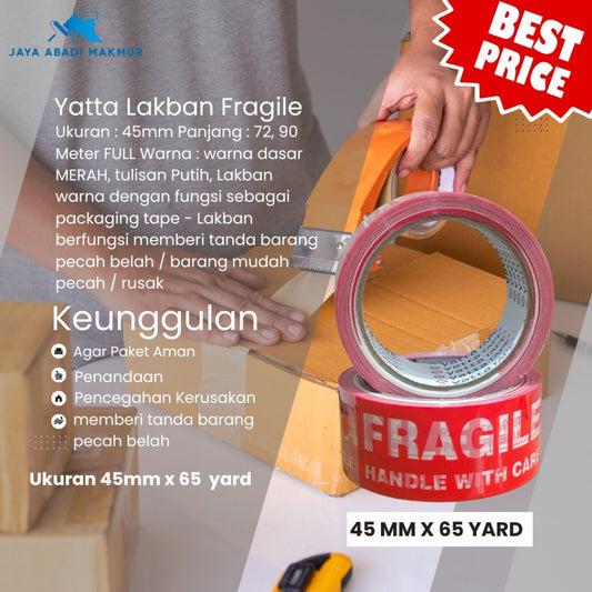 Yatta Lakban Fragile 45mm x 65 Yard