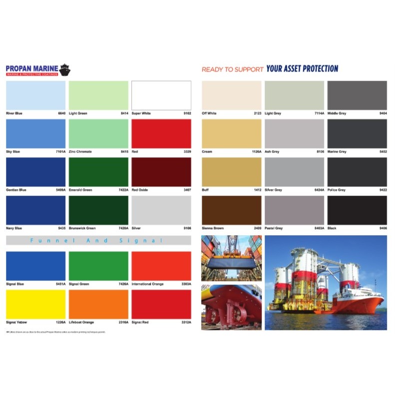 PROPAN PROLAC AKC-50600  5 Liter - Cat Besi Sintetik Cepat Kering - Topcoat Metal Anti Karat & Cuaca / Cat Kapal / Warna Custom / Propan Tinting