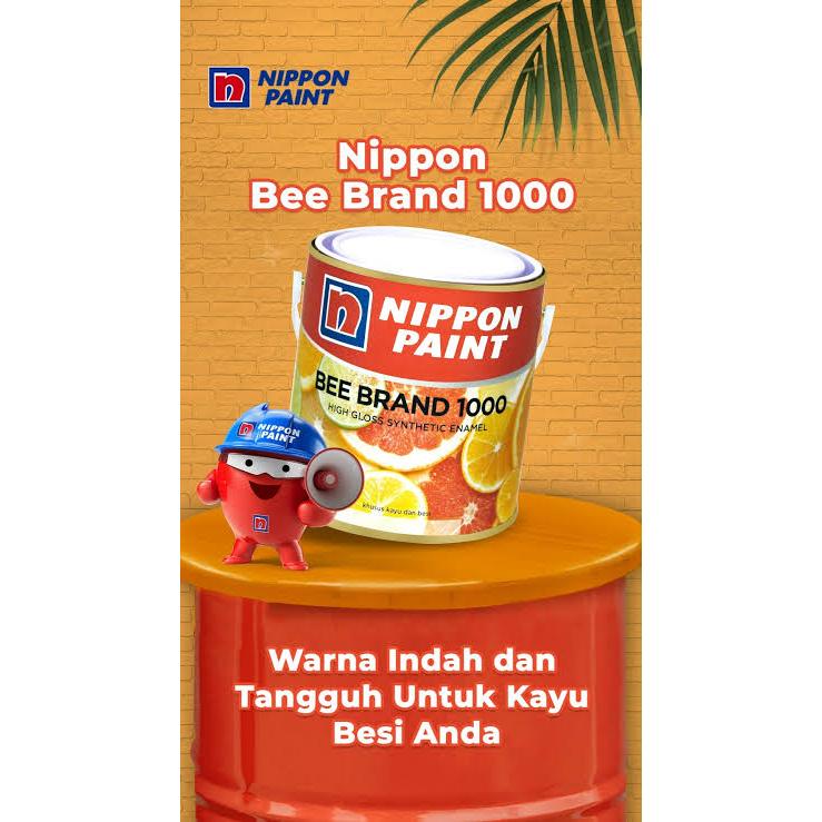 Nippon Paint Bee Brand 1000 0.9 Liter / Cat Kayu dan Besi / Warna Ready Pack