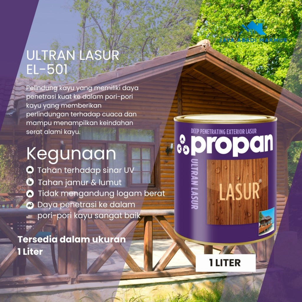 PROPAN Ultran Lasur EL-501 1 Liter Cat Kayu Eksterior Anti UV Jamur