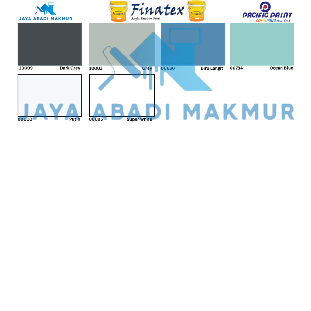Pacifc Paint FINATEX Cat Tembok Interior 5kg - Anti Pudar Low VOC Cat Dinding Interior / Ready Pack
