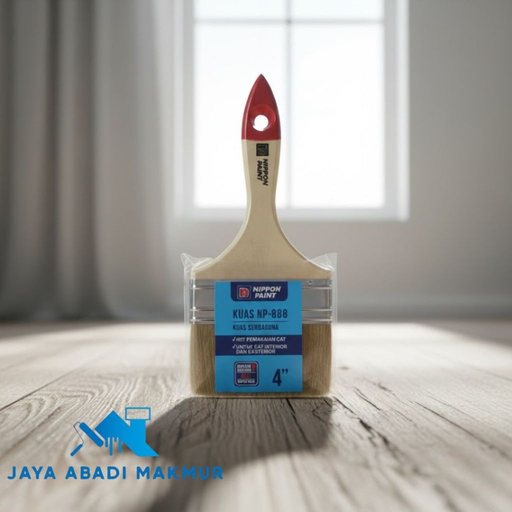 Kuas Cat Nippon NP-888 - Kuas Bulu Tebal Serbaguna Tidak Mudah Rontok (Water-based & Solvent)