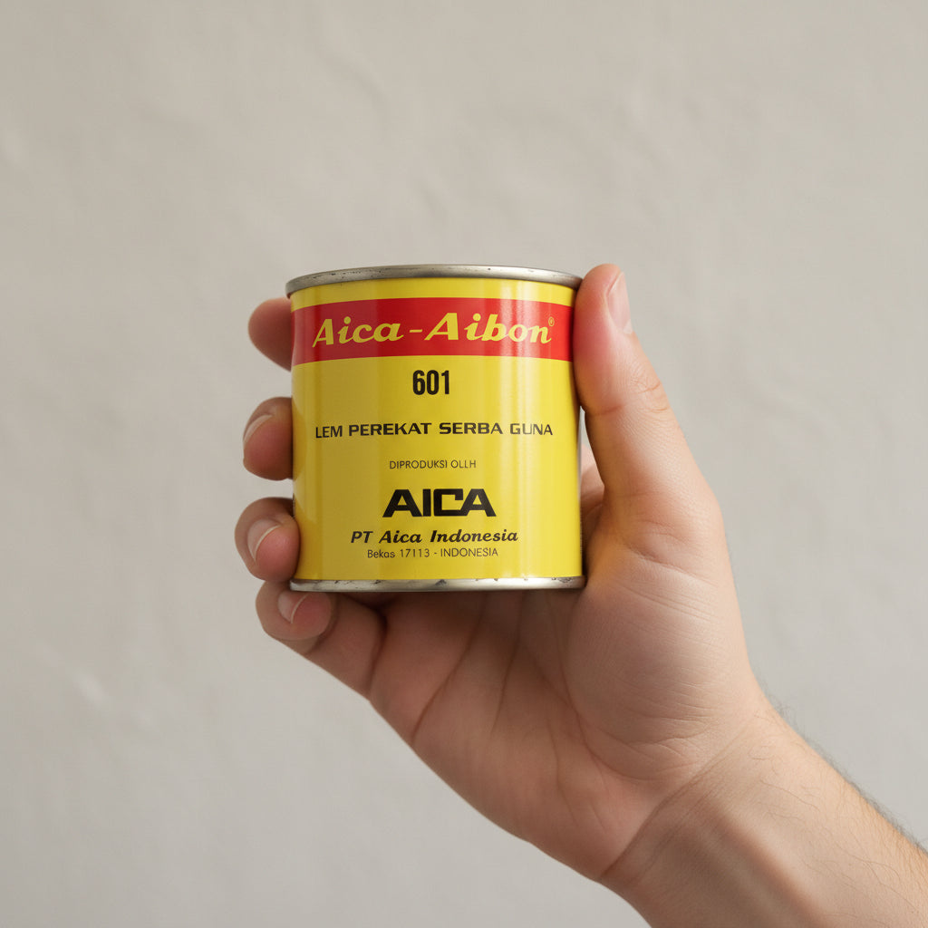 Lem Aica Aibon 601 Asli 70 Gram - Lem Kuning Perekat HPL Kayu Kulit Spons & Logam - Super Kuat Japan Quality