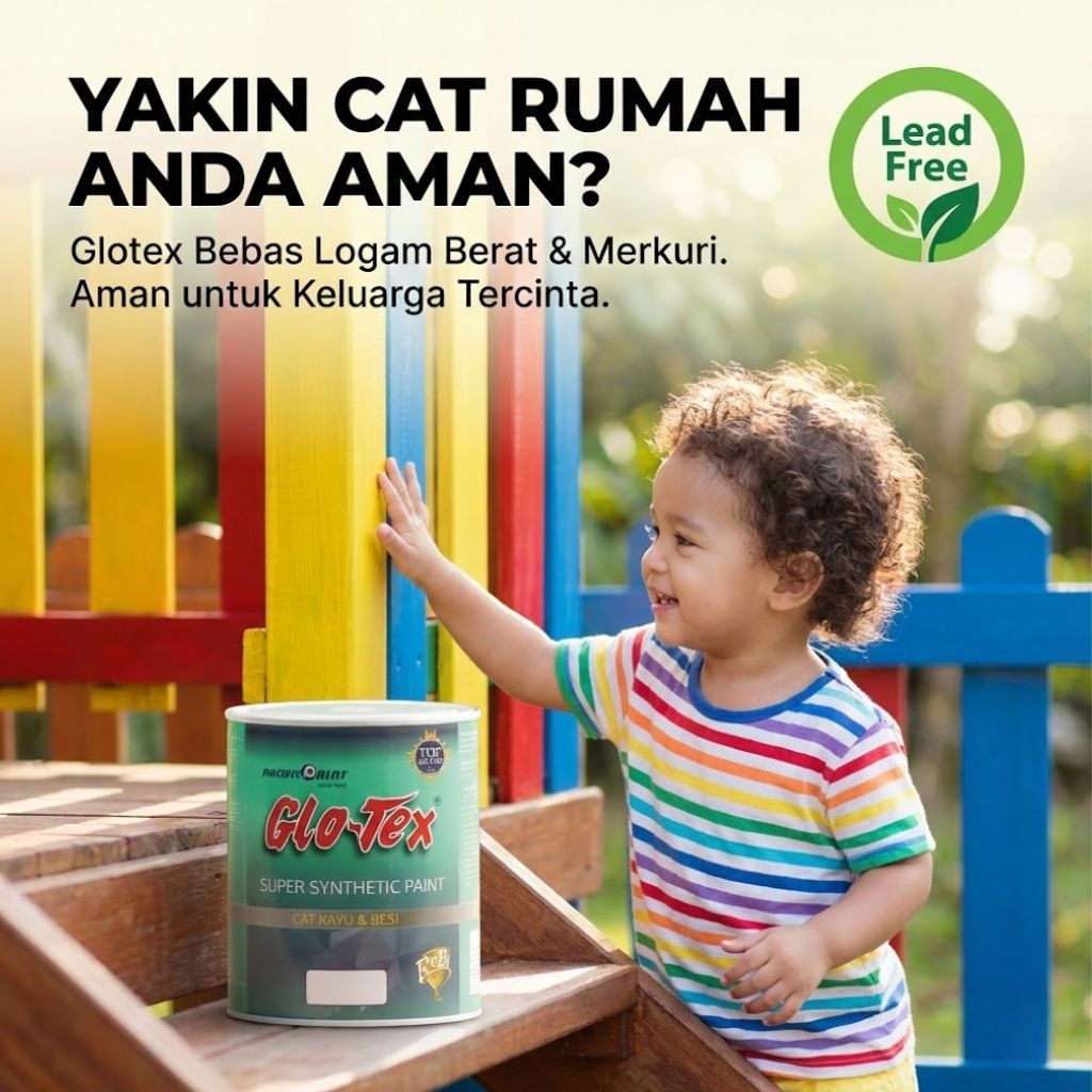 Pacific Paint  GLOTEX Cat Kayu & Besi [0.9L] Super Synthetic - Cat Minyak Mengkilap Cepat Kering & Tahan Cuacai / Warna Ready Pack