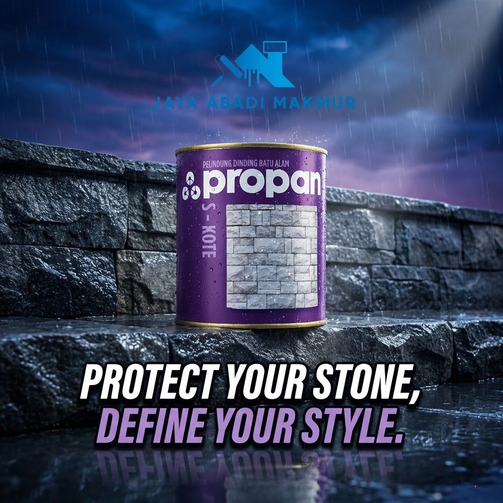 PROPAN 0.9L  S-KOTE Cat Batu Alam  Candi  Bata - Coating Pelindung Anti Lumut & Jamur [Gloss  Doff]