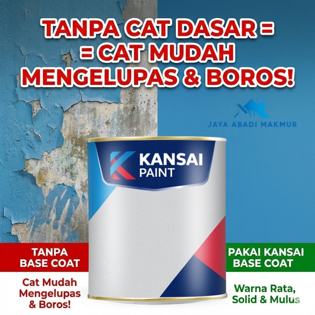 Kansai Base Coat 25 Kg - Cat Dasar Tembok Anti Alkali - Primer Interior & Eksterior Original