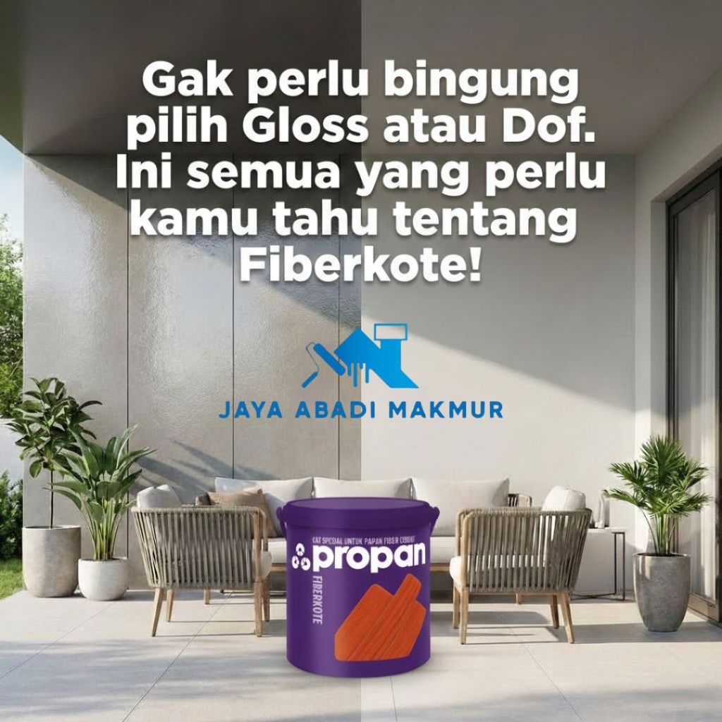 Propan Fiberkote FBK 888 889 Cat Fiber Cement Kayu Gloss Dof 1L 2.5L / Warna Ready Pack