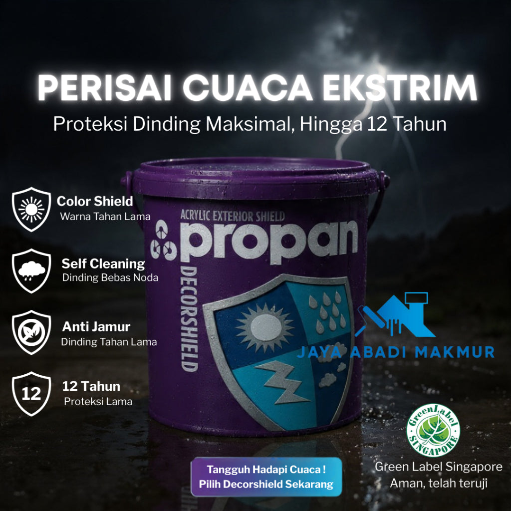 Propan DECORSHIELD DW-500 Cat Tembok Eksterior 1 Liter - Katalog Propan 1232 Colour Fashion- Et 2