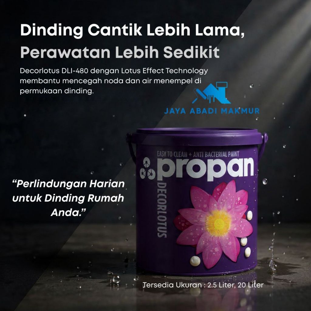 Propan Decorlotus DLI-480 2.5 Liter  Cat Interior Anti Noda & Anti Bakteri  - Katalog Propan 1232 Colour Fashion- Et 2
