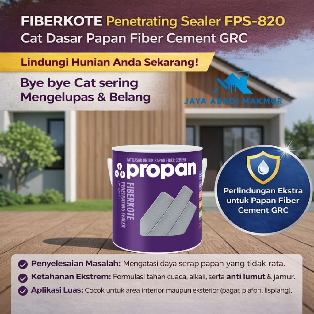 Fiberkote Penetrating Sealer FPS-820 - Cat Dasar GRC / Fiber Cement Anti Alkali (1L & 2.5L)