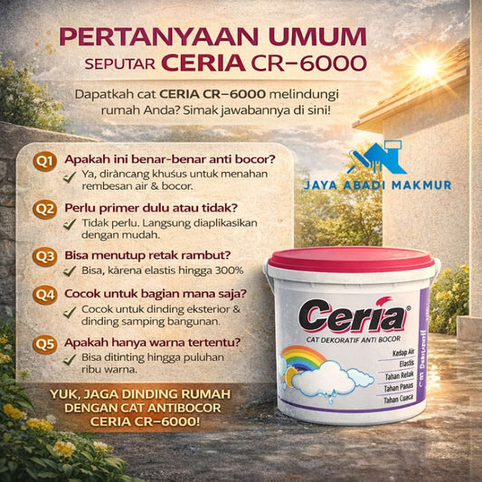 Propan CERIA CR-6000 4 kg Cat Tembok Eksterior Anti Bocor Waterproof Katalog Propan 1232 Colour Fashion (et 5)