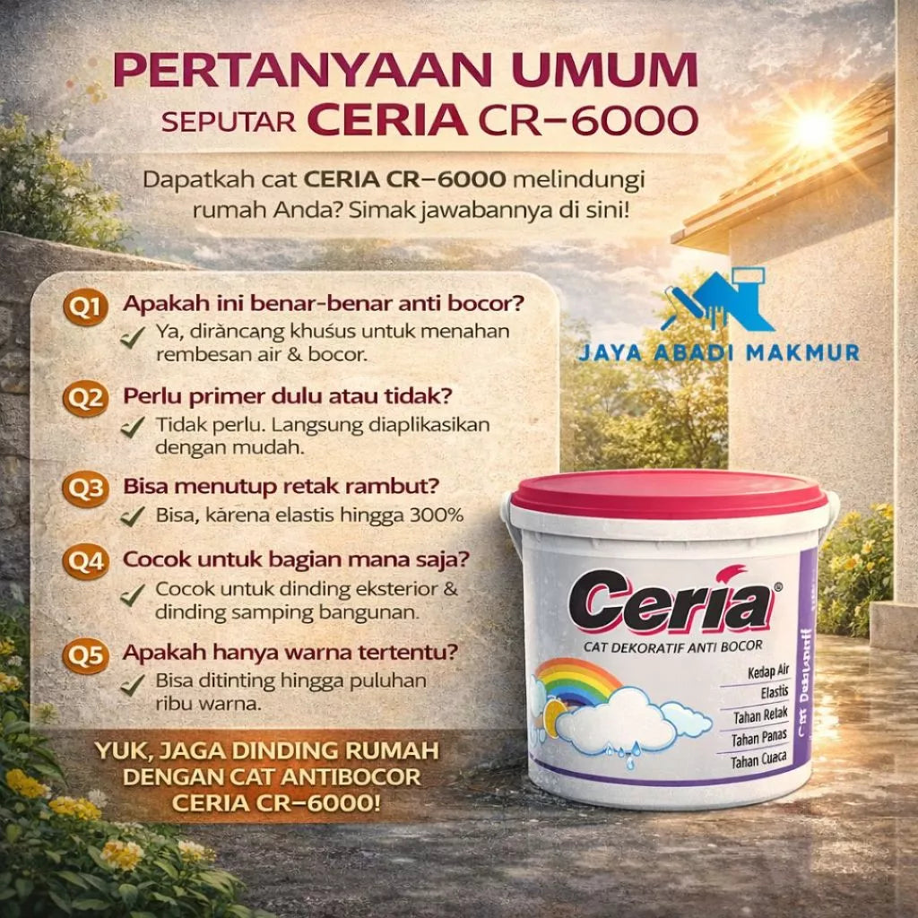 Propan CERIA CR-6000 4 kg Cat Tembok Eksterior Anti Bocor/Cat Tinting / Katalog Ceria