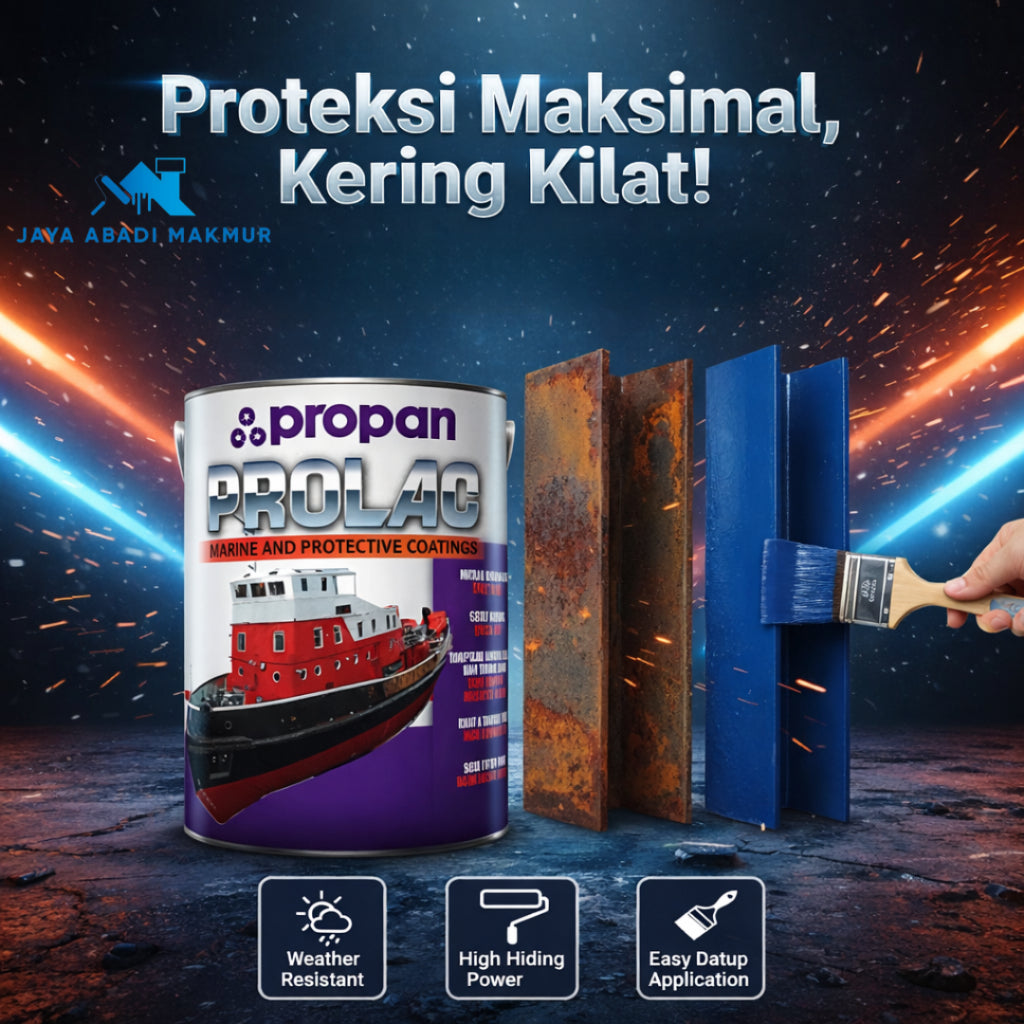 PROPAN PROLAC AKC-50600  5 Liter - Cat Besi Sintetik Cepat Kering - Topcoat Metal Anti Karat & Cuaca / Cat Kapal / Warna Custom / Propan Tinting