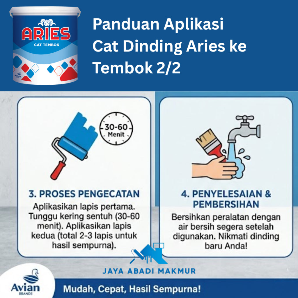 Aries Cat Tembok Interior Ekonomis 20  kg  - Cat Dinding Murah Cepat Kering
