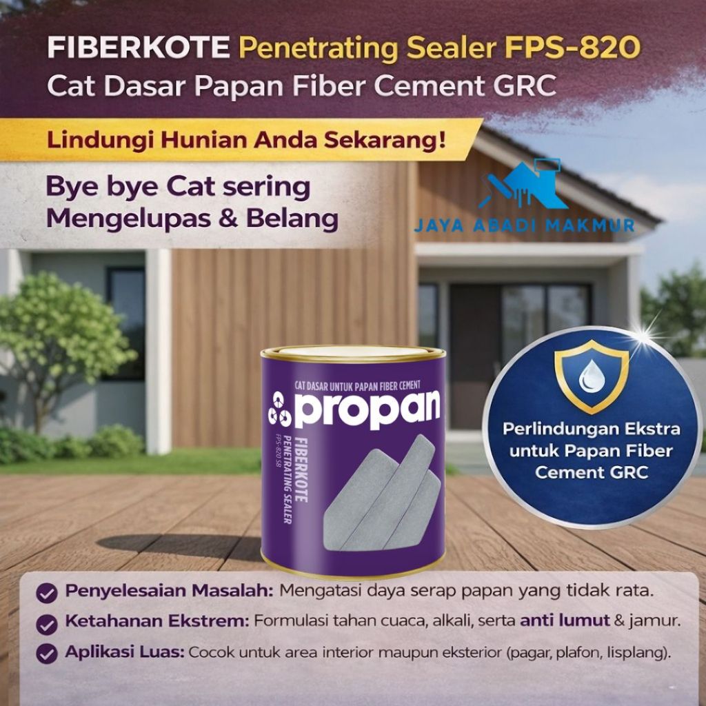 Fiberkote Penetrating Sealer FPS-820 - Cat Dasar GRC / Fiber Cement Anti Alkali (1L & 2.5L)