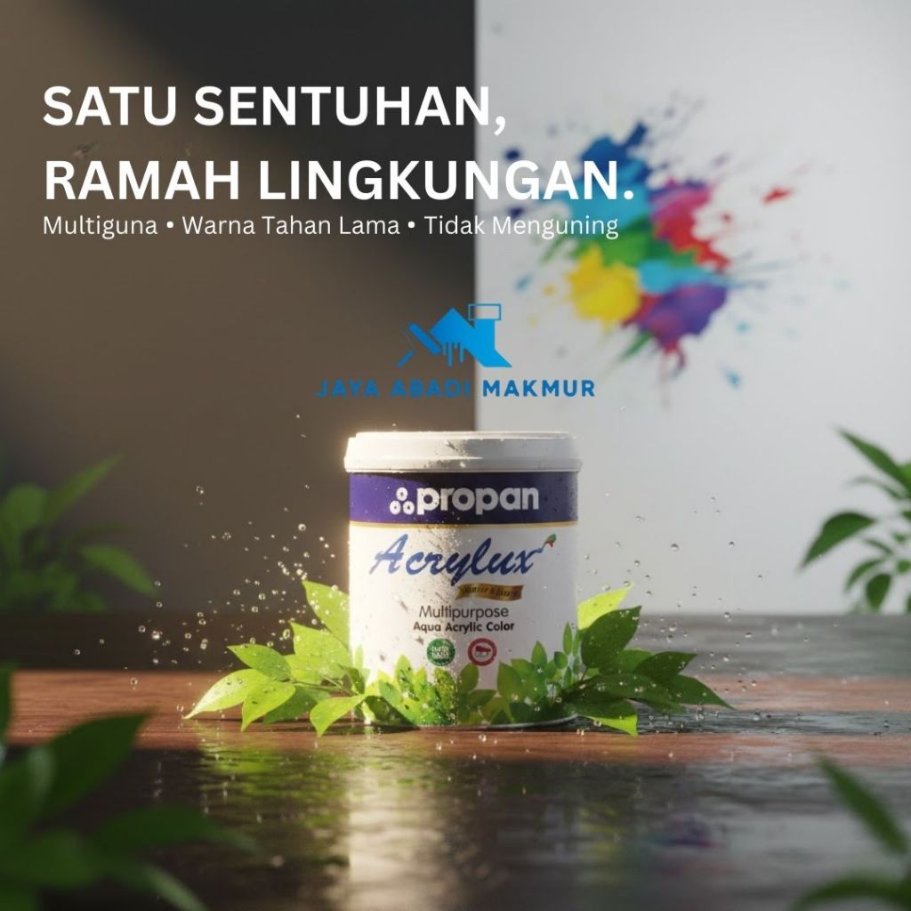 Propan ACRYLUX Cat Duco Waterbased Interior Eksterior Kayu Besi Serbaguna 0.9 kg / Cat Dasar Duco Waterbased