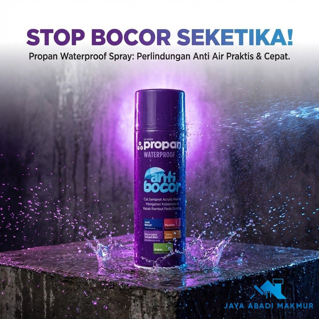 Aerosol Anti Bocor Waterproofing Spray 600ml - Cat Semprot Tambal Atap Genteng Dak Beton Pipa Besi PVC