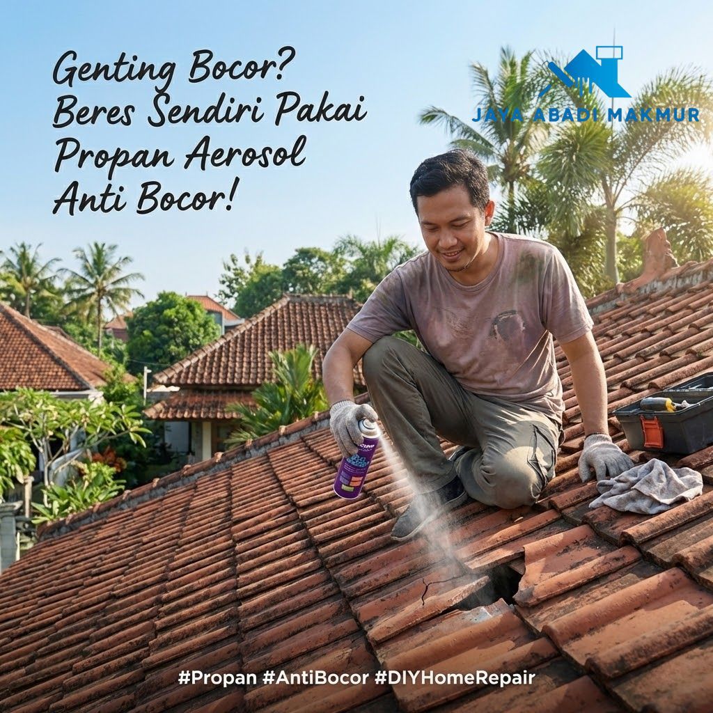 Aerosol Anti Bocor Waterproofing Spray 600ml - Cat Semprot Tambal Atap Genteng Dak Beton Pipa Besi PVC