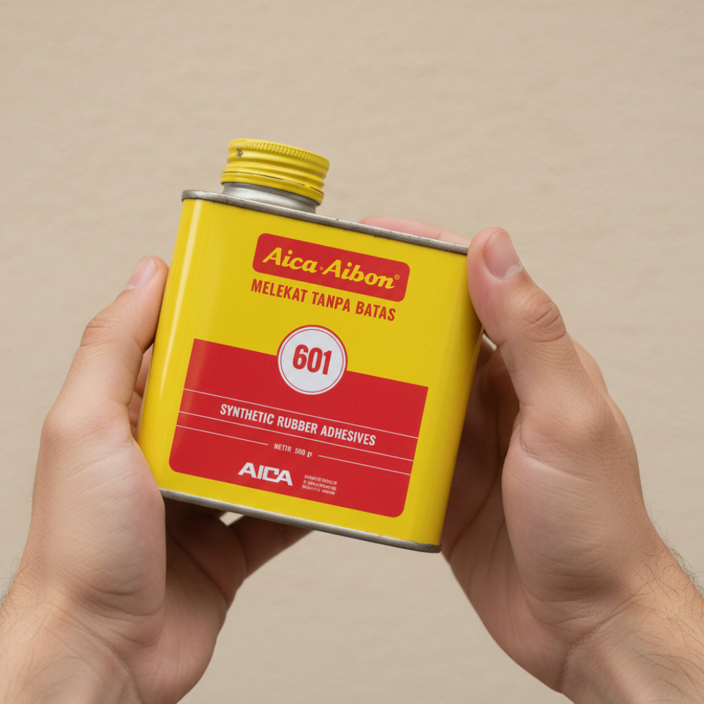 Lem Aica Aibon 601 Asli 300/700/2.5 kg - Lem Kuning Perekat HPL Kayu Kulit Spons & Logam - Super Kuat Japan Quality